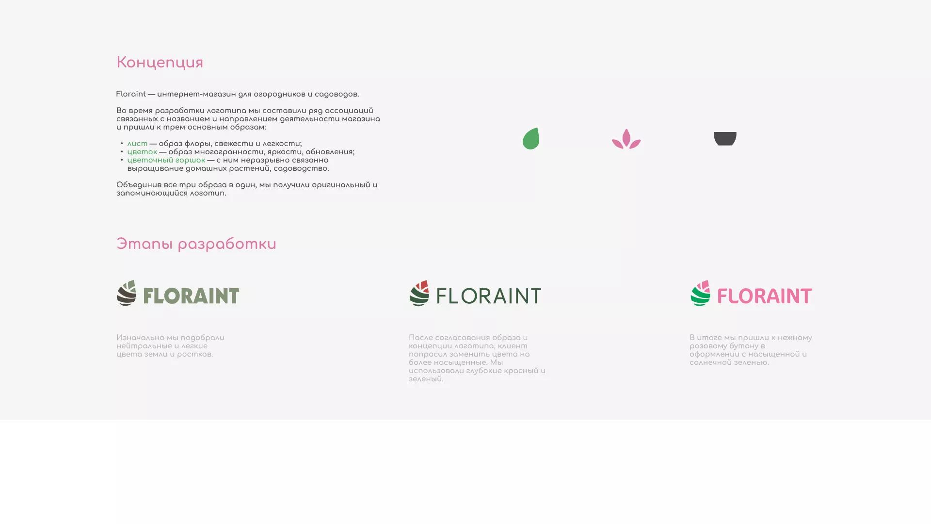 Создание логотипа и интернет-магазина «FLORAINT» в Белоозёрском